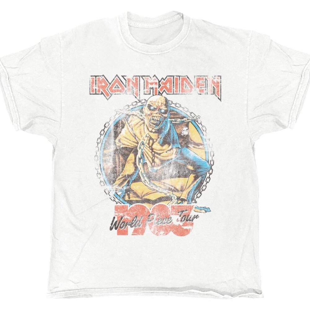 Iron Maiden Piece Of Mind Tour 1983 Vintage Style Metal Unisex T-Shirt  166